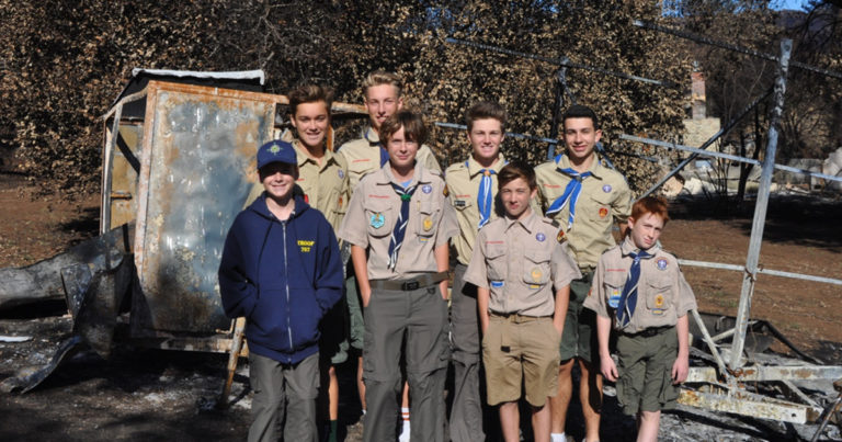 When Troop 707 lost all of its gear in the California fires, other troops stepped up