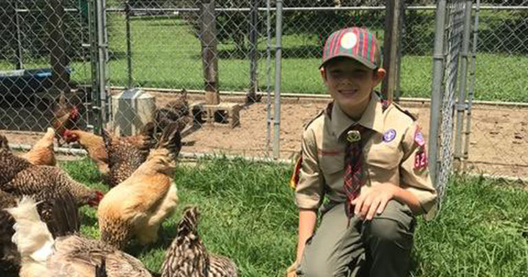 Eggscellent! This Cub Scout donated all of his savings to Friends of Scouting