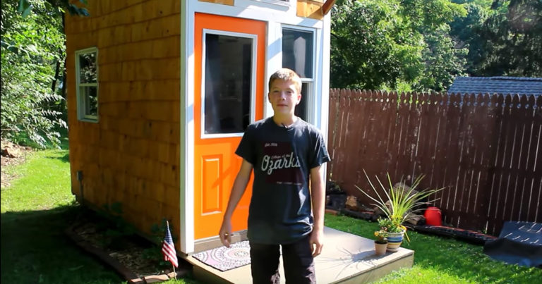 Iowa teen used Scouting skills to build $1,500 tiny house in his parents’ backyard