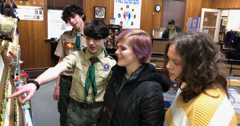 ‘This is why you’re a youth volunteer’: Scoutmaster praises boys’ Good Turn for Scouts BSA troop for girls